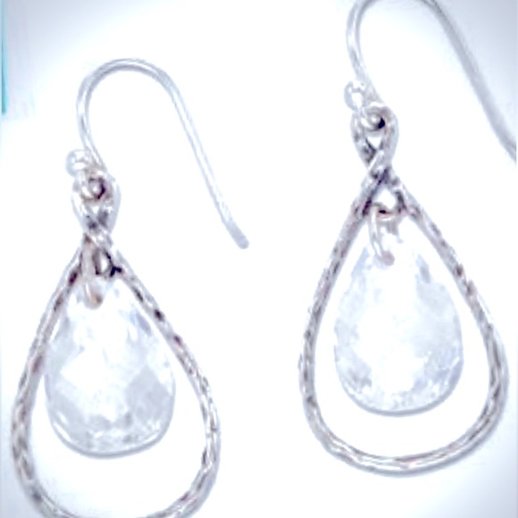 Silpada Vintage Sterling Silver CZ Earrings - Picture 6 of 6
